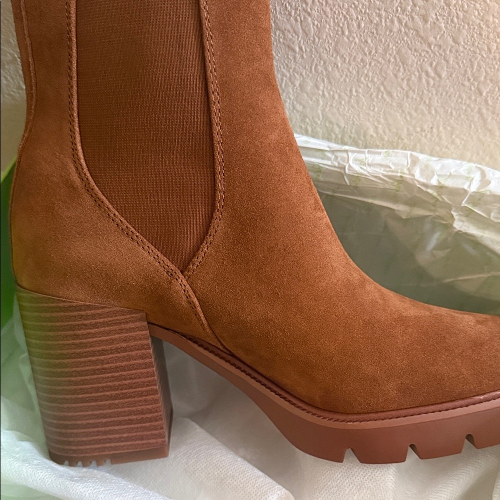NIB Sam Edelman Rollins Brown Suede Ankle Boots sz 9.5 - Picture 8 of 11